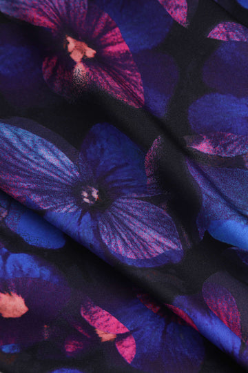 Floral Print V-Neck Midi Slip Dress