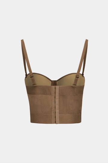 Top zo sieťoviny s kosticami Bustier