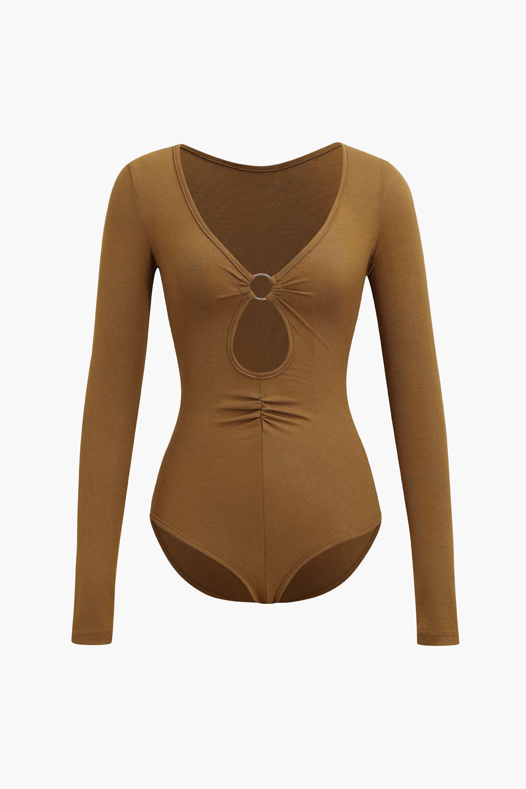 Long Sleeve O-ring Cut Out Bodysuit