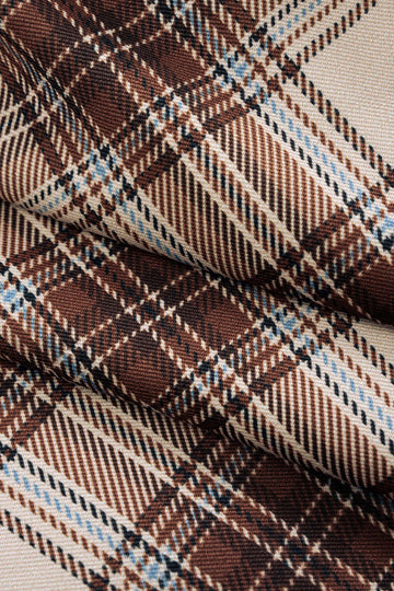 Plaid Print Zipper Pocket Jacket