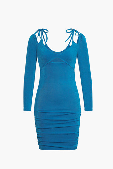 Blue Cut Out Bodycon Mini Dress