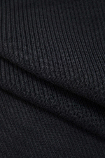 Asymmetrical Neck Zip Up Long Sleeve Knit Top
