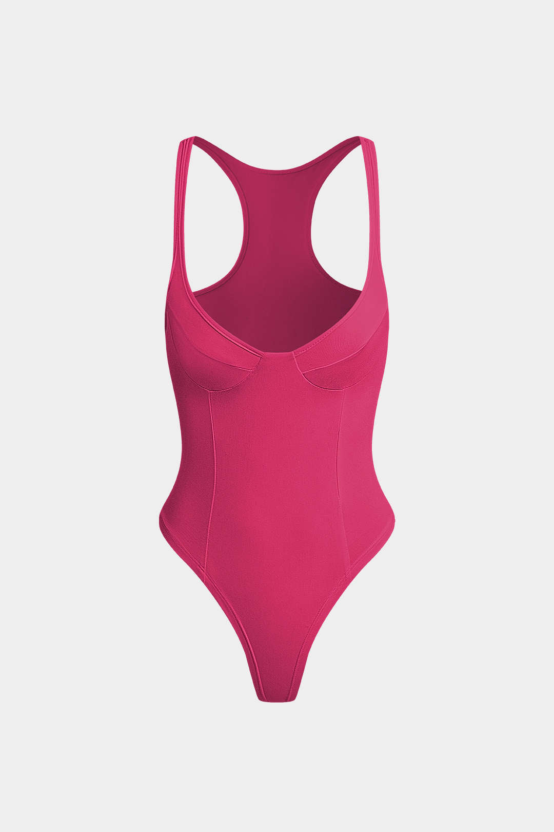 Bażiku Solidu Deep-V Neck Bustier Bodysuit