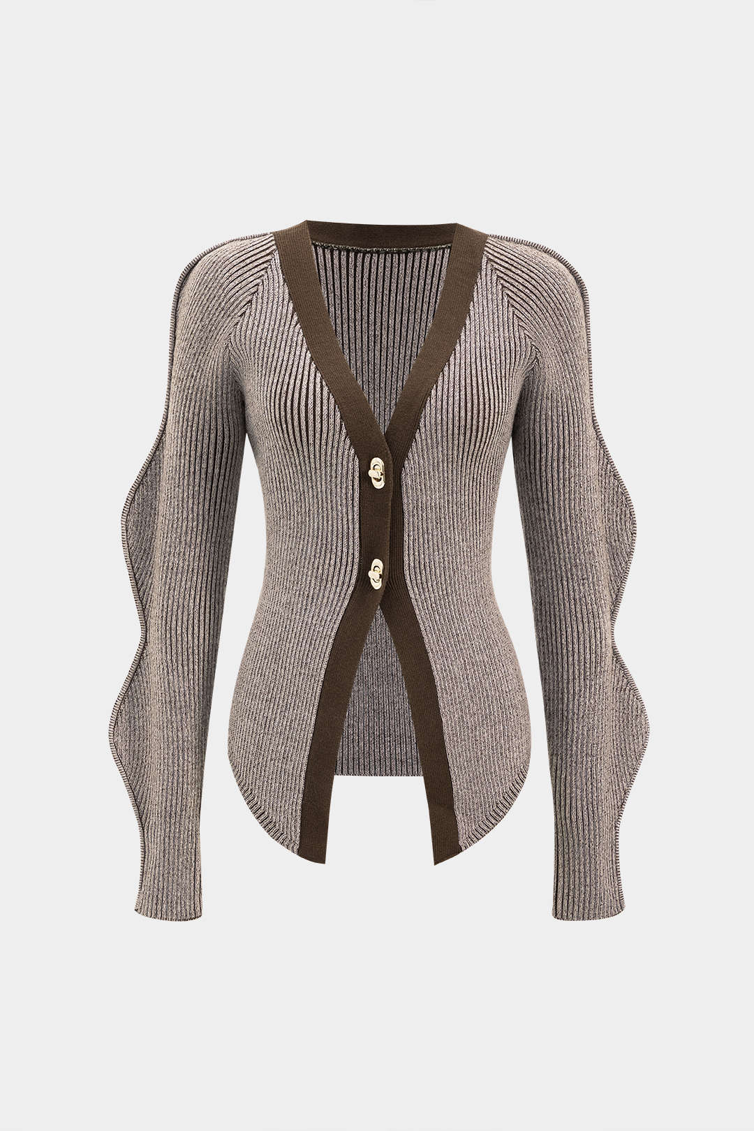 Cardigan à bouton en tricot solide