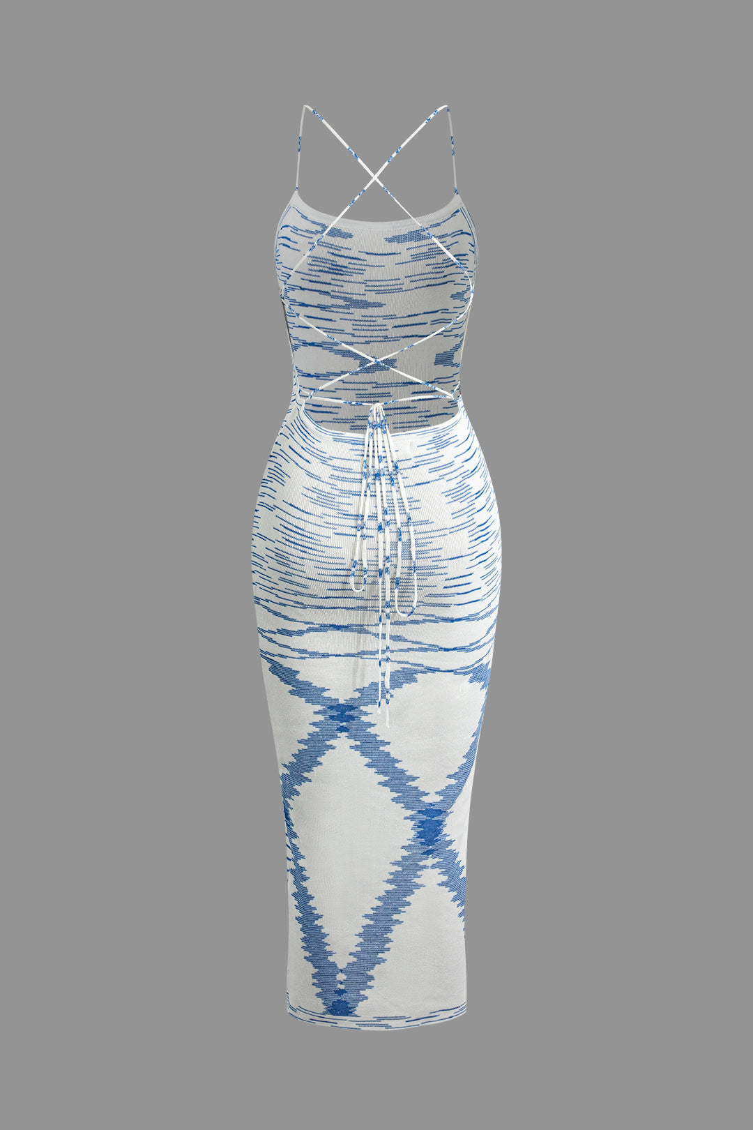 Knit Intertwine Tie Midi Dress