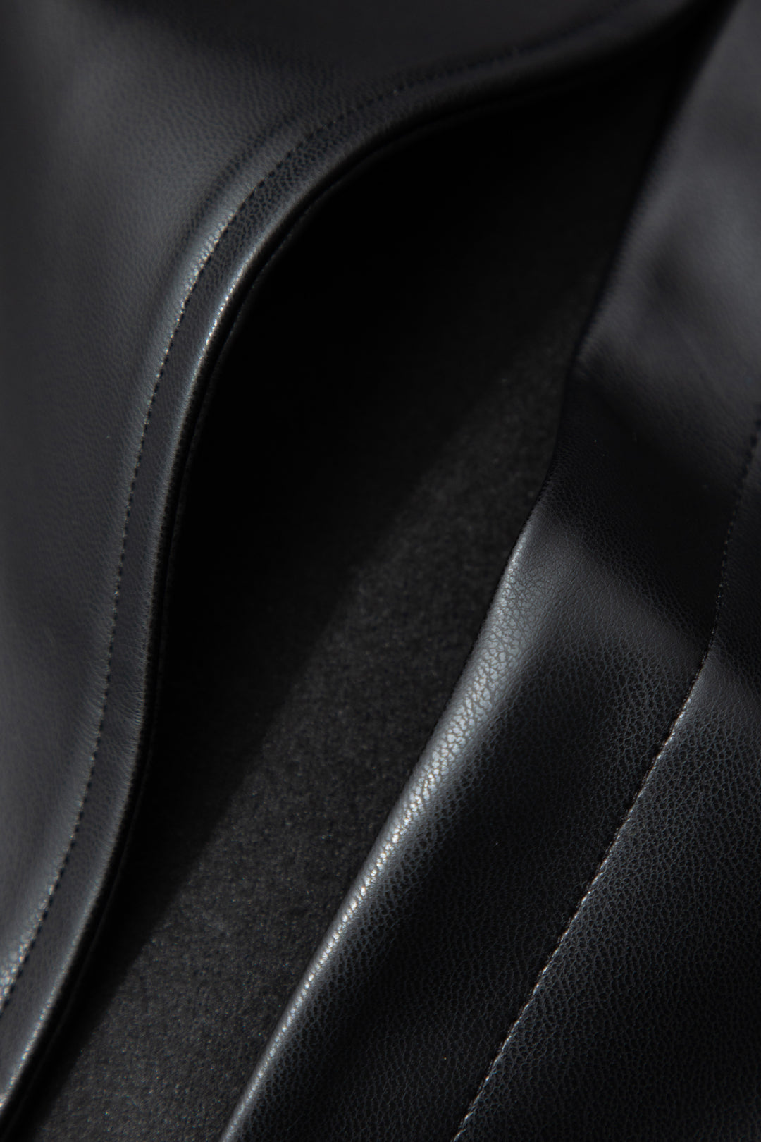 Faux Leather Button Decor Asymmetric Midi Skirt