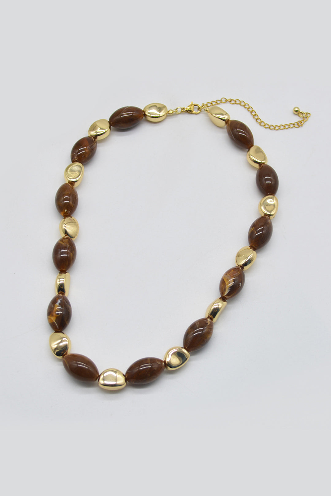 Resin Oval Beaded Necklace