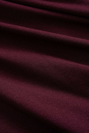 Satin Patchwork Ruched Asymmetrical Long Sleeve Midi Dress