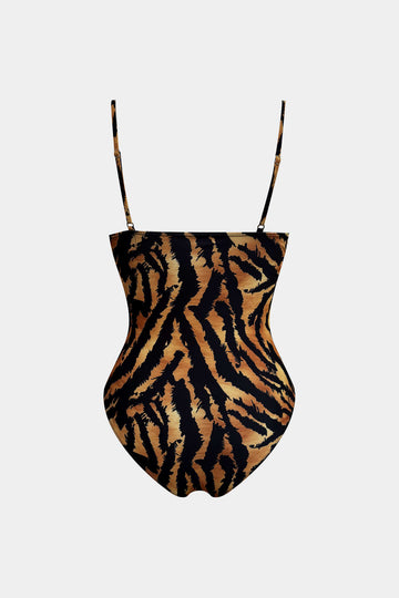 Leopard Print Slip Sleeveless Bodysuit