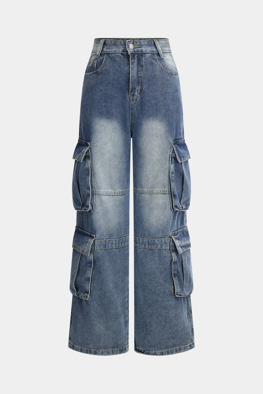 Denim Pocket Wide Leg Pant Jeans