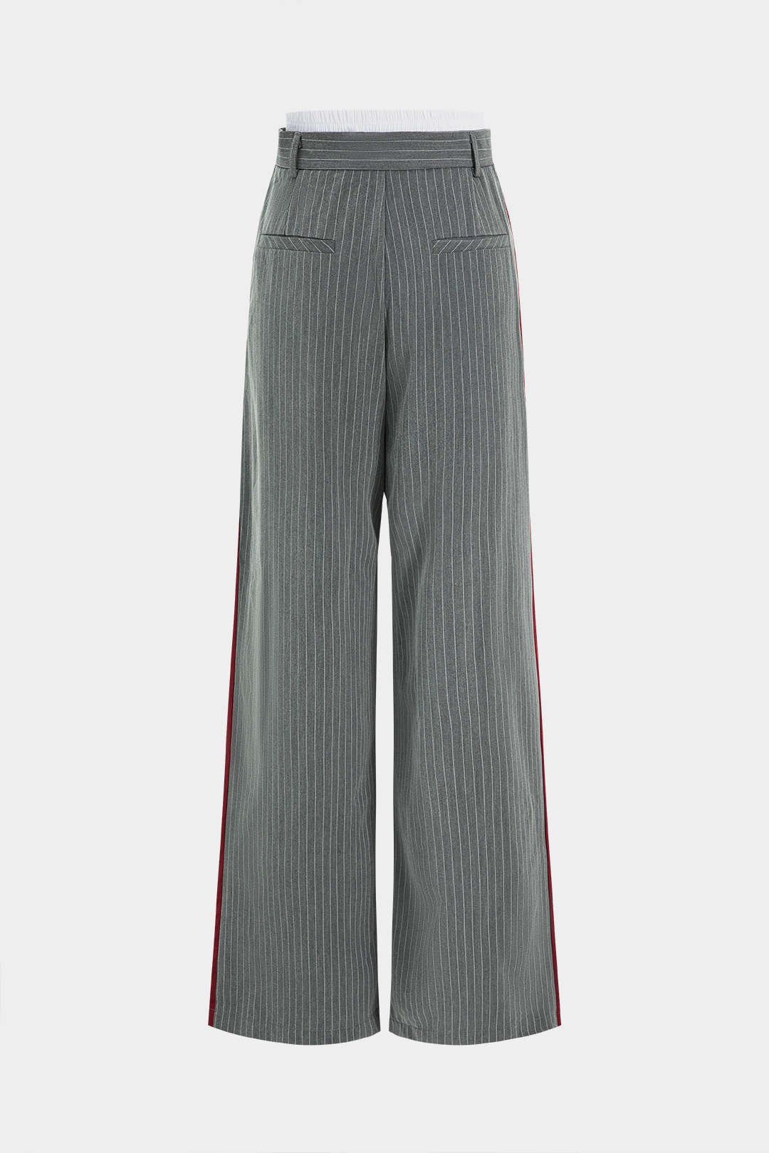 Stripes Print High Waist Trousers