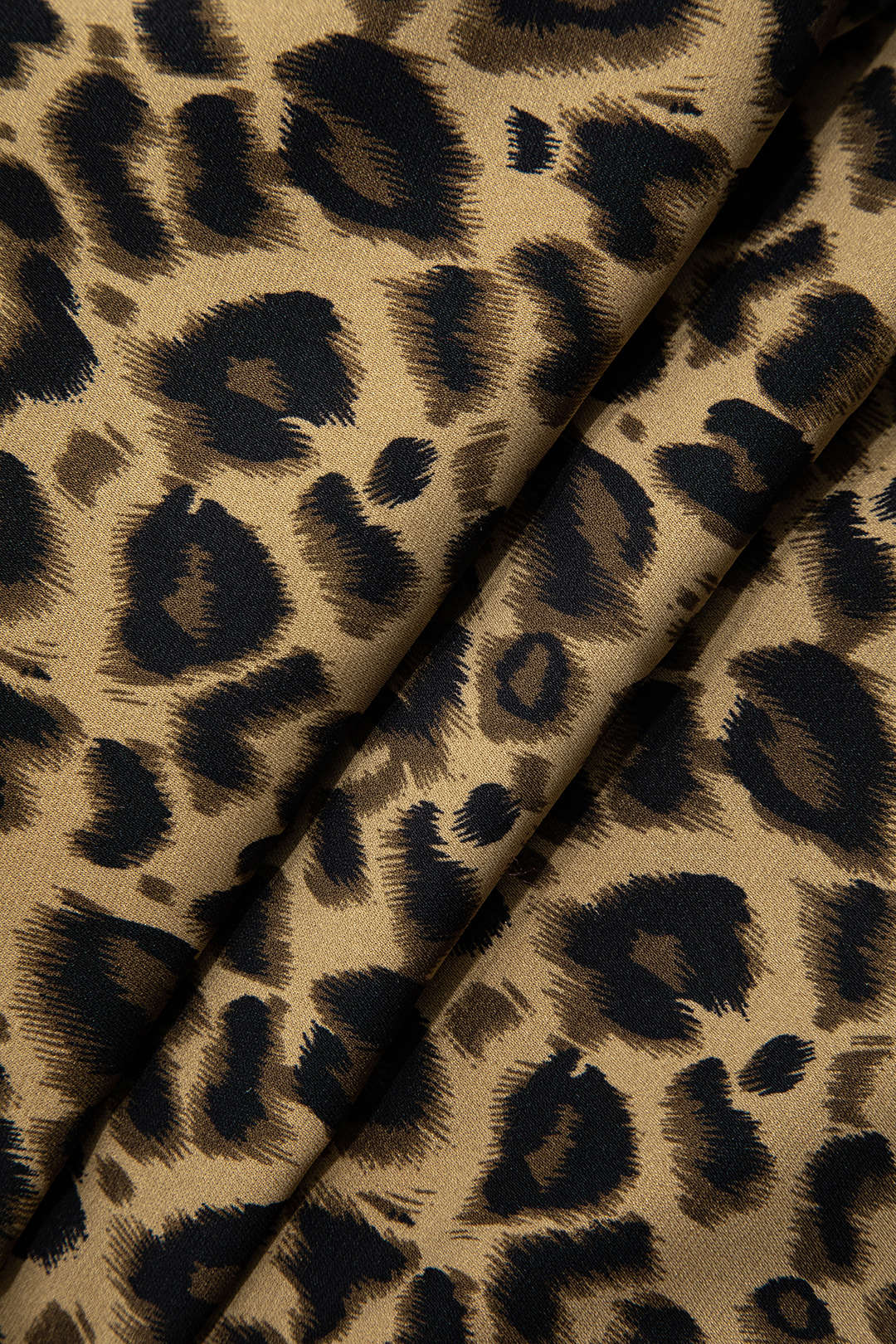 Leopard Print Cowl Neck Mini Dress