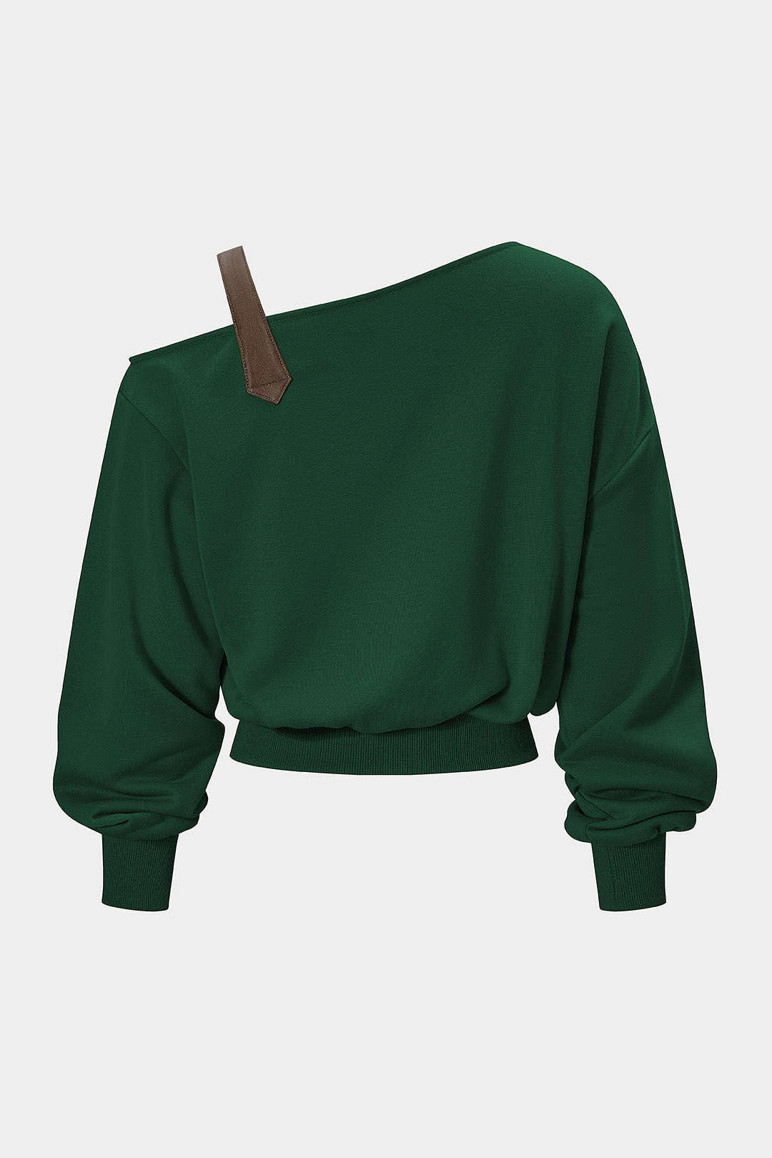 Plus Size Patchwork Asymmetrical Long Sleeve Sweatshirt