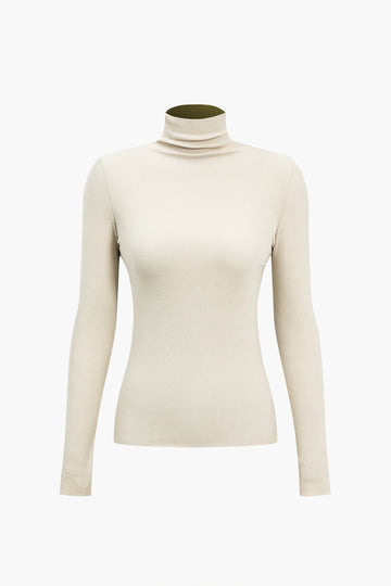 Contrast Long-Sleeve Top