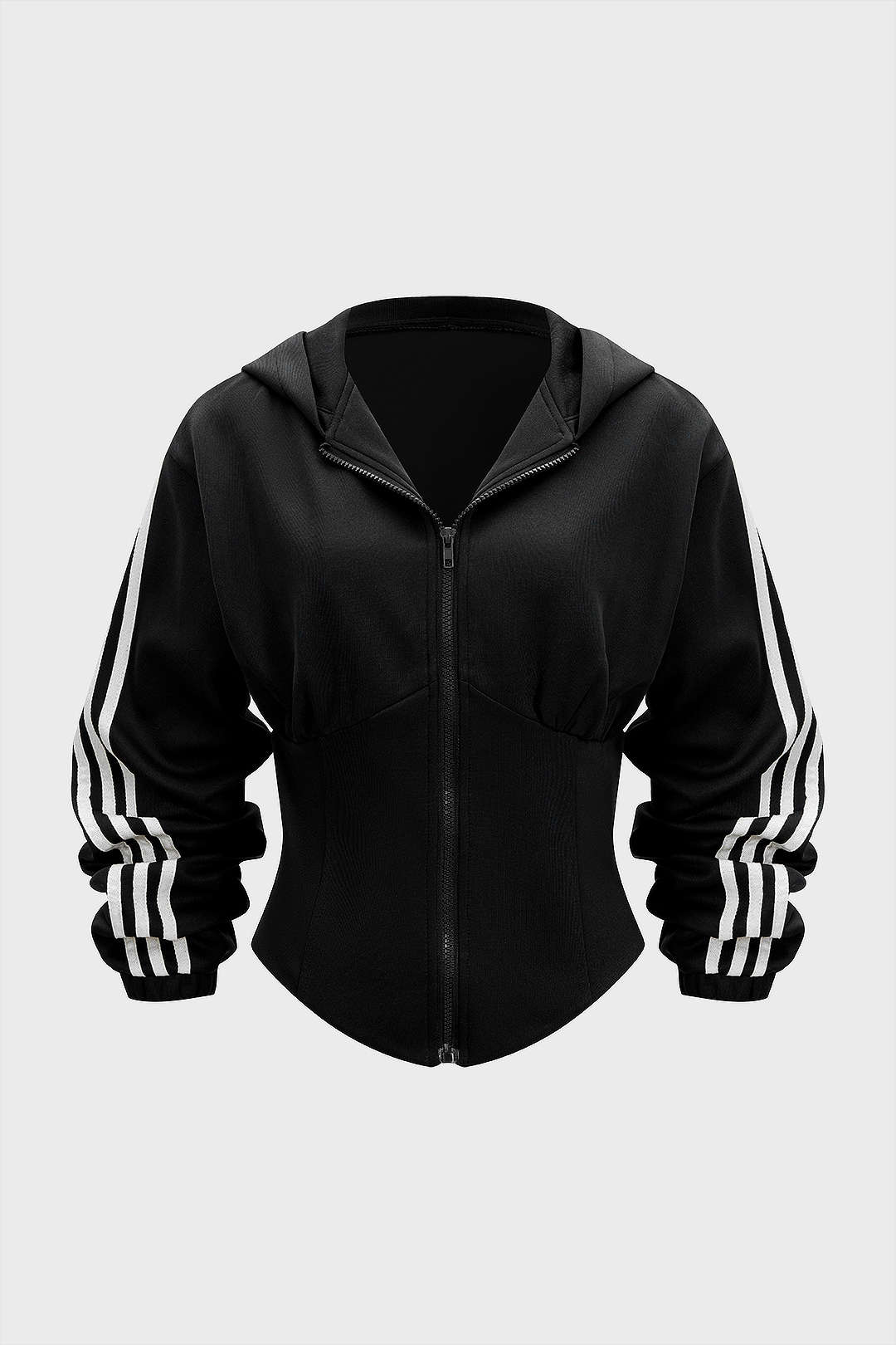 Contrast Zipper Hoodie