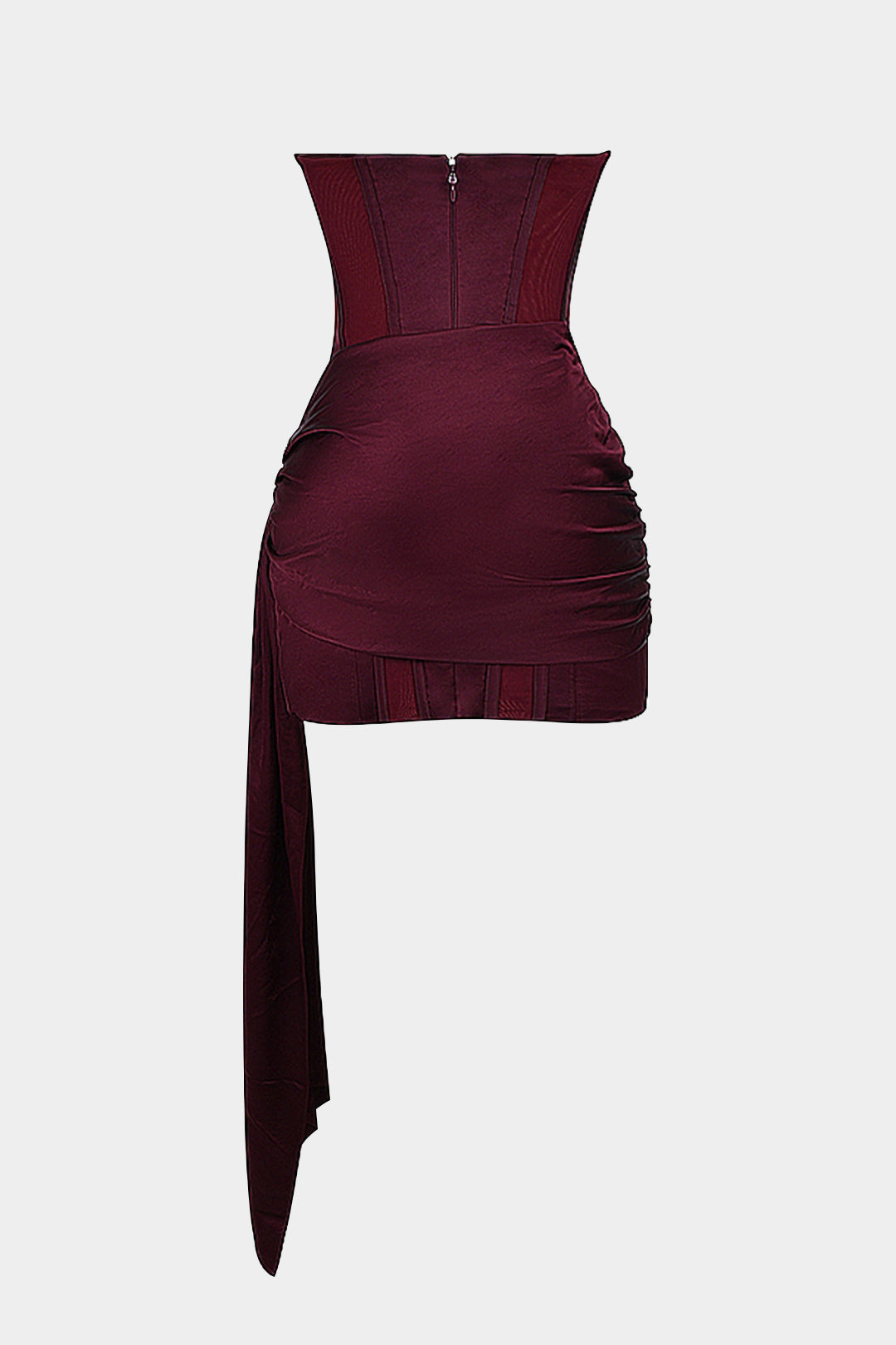 Satin Asymmetrical Sleeveless Mini Dress Micas Satin Asymmetrical Sleeveless Mini Dress Micas