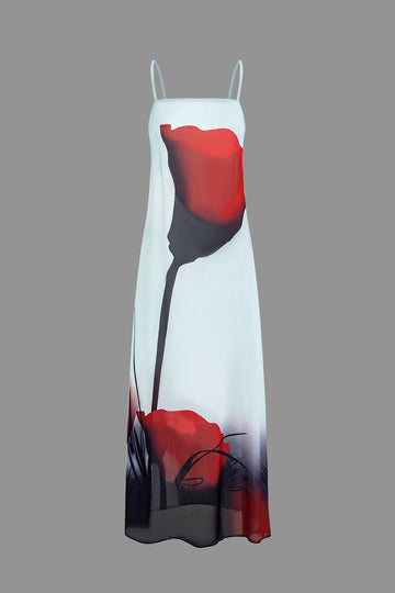 Floral Print Slip Maxi Dress
