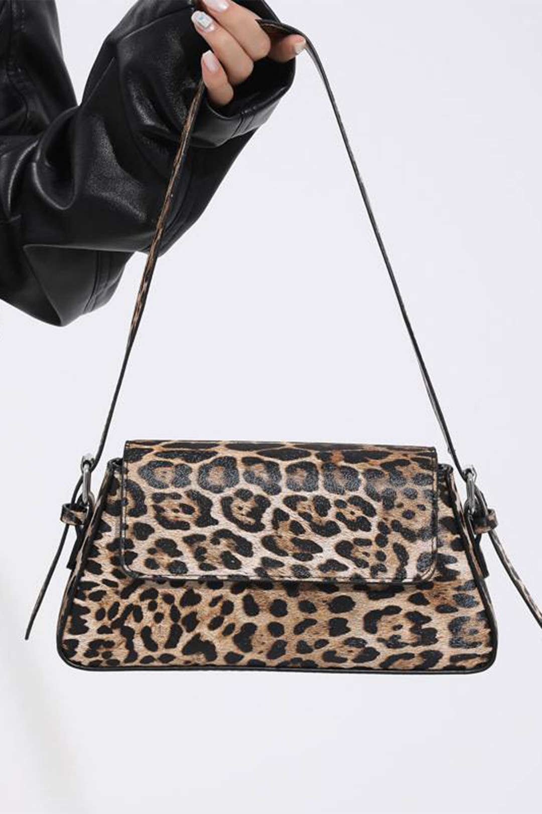 Leopard Print PU Cross-body Bag