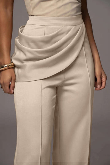 Solid Asymmetrical Trousers