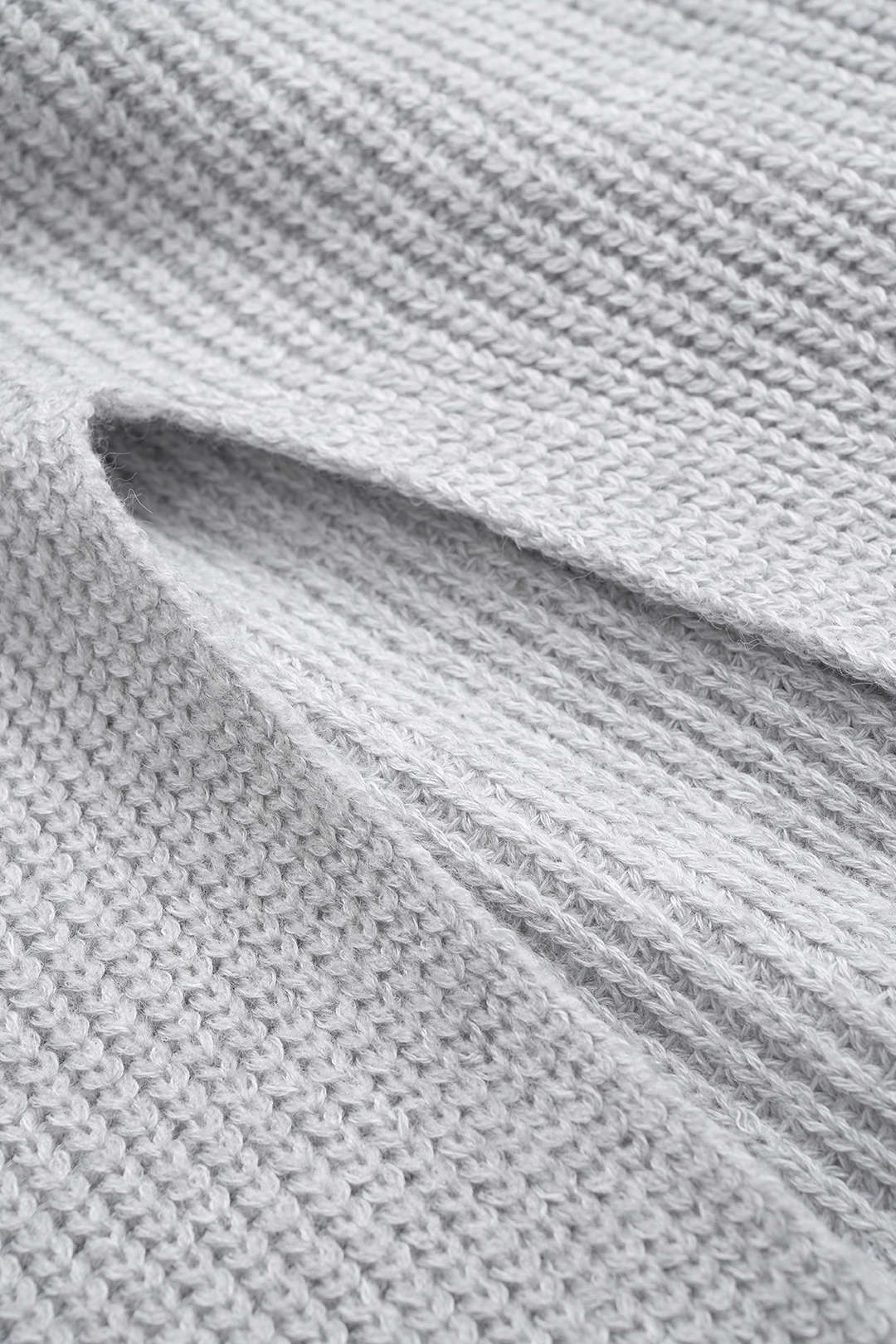 Knit Off-Shoulder Ribbed Side Slit Long Sleeve Dress