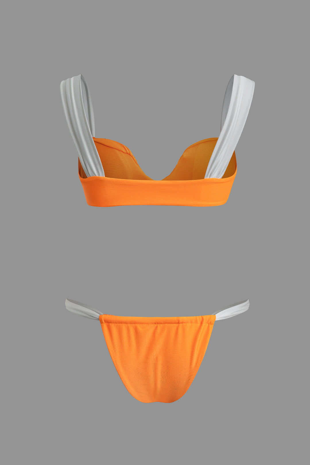 Contrast Ruched Bikini Set