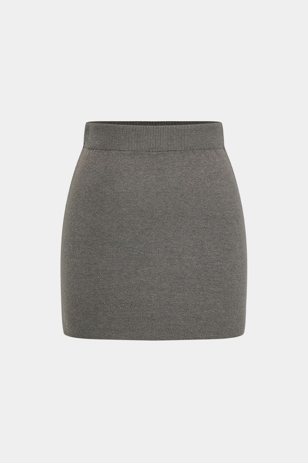 Basic Solid Knit Mini Skirt