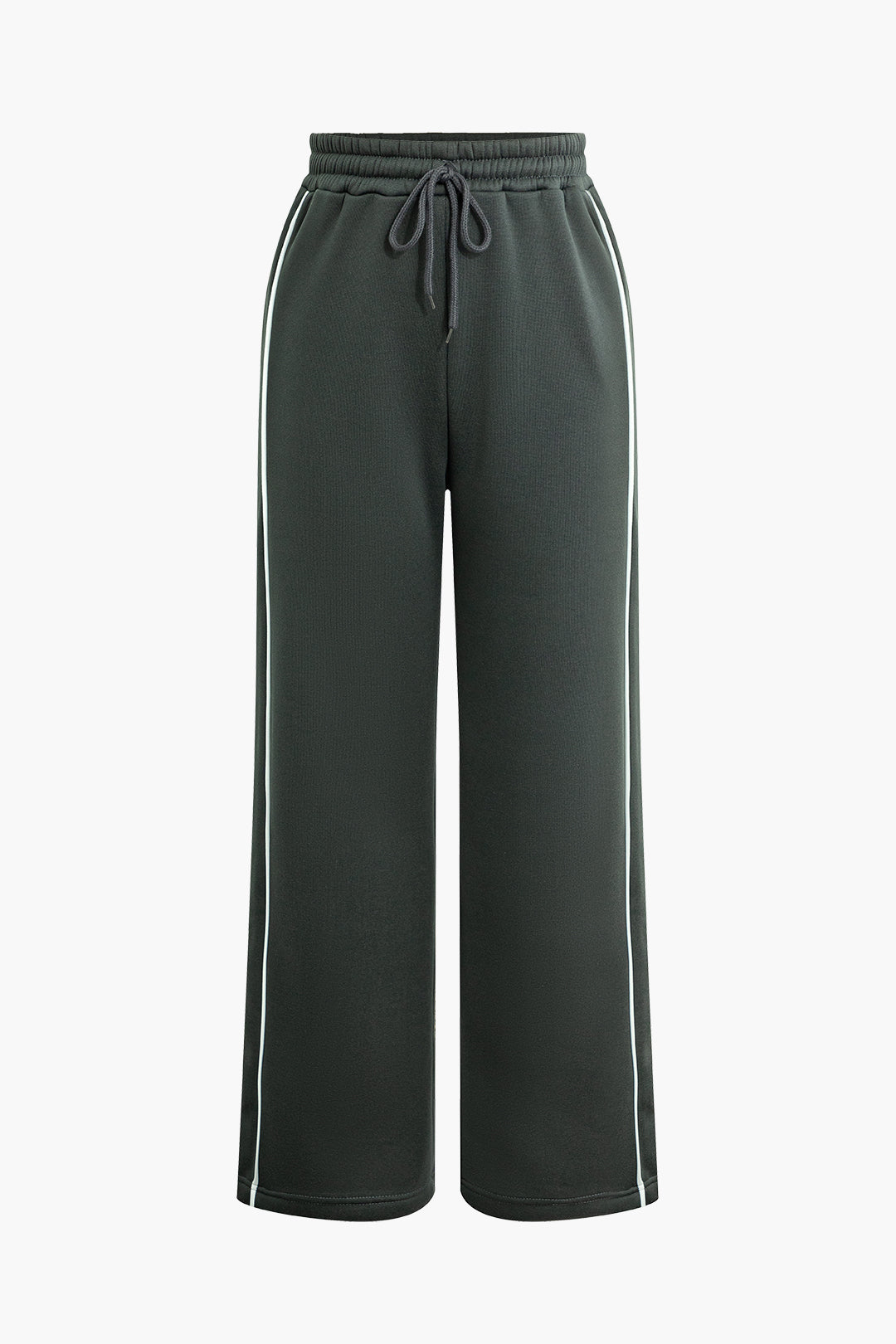 Contrast Zipper Trousers Set