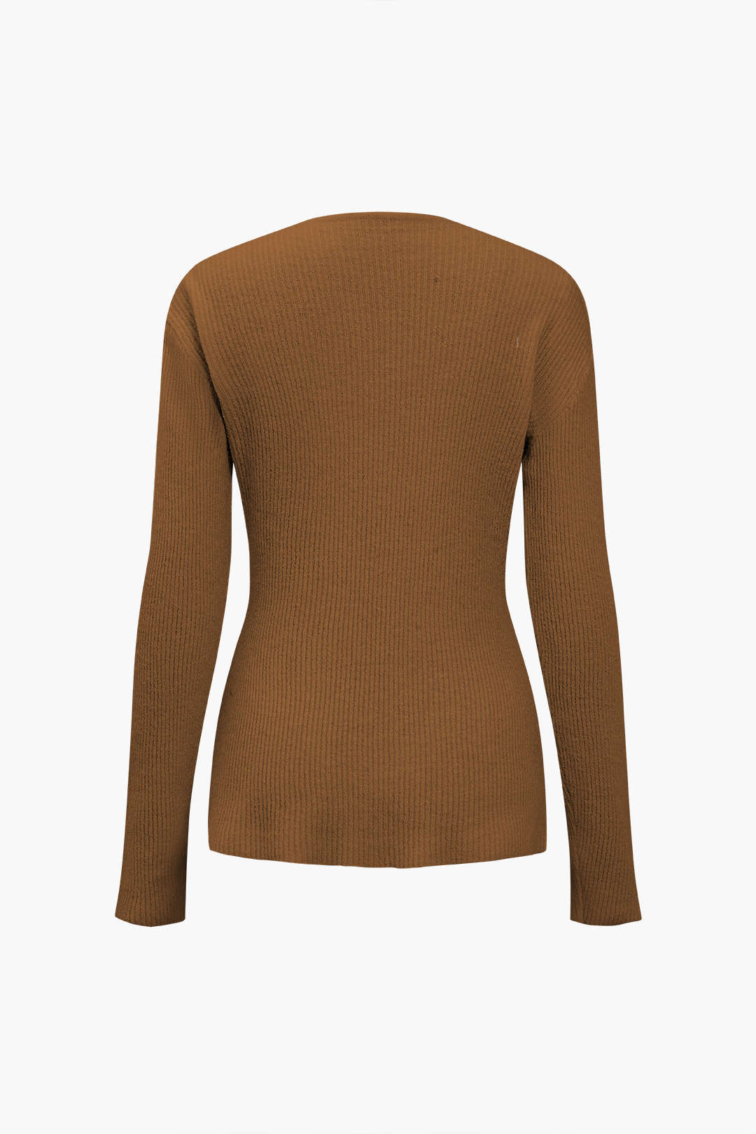 Solid sweater udskåret top og nederdel sæt