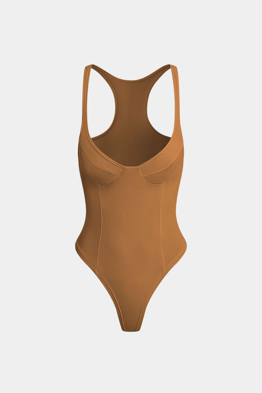 Perus kiinteä syvän V-kaulan bustier body