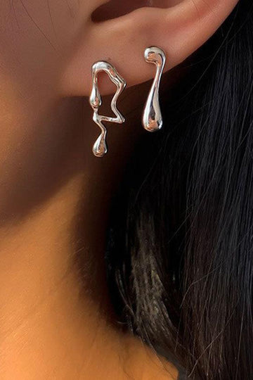 Asymmetric Water Drop Shaped Earrings