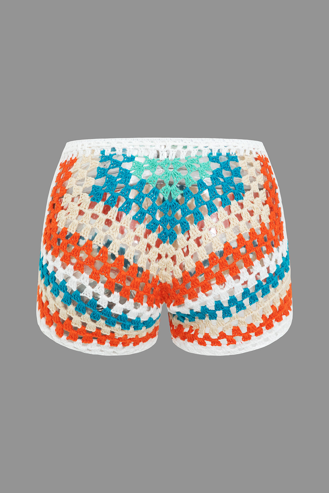 Contrast Crochet Shorts