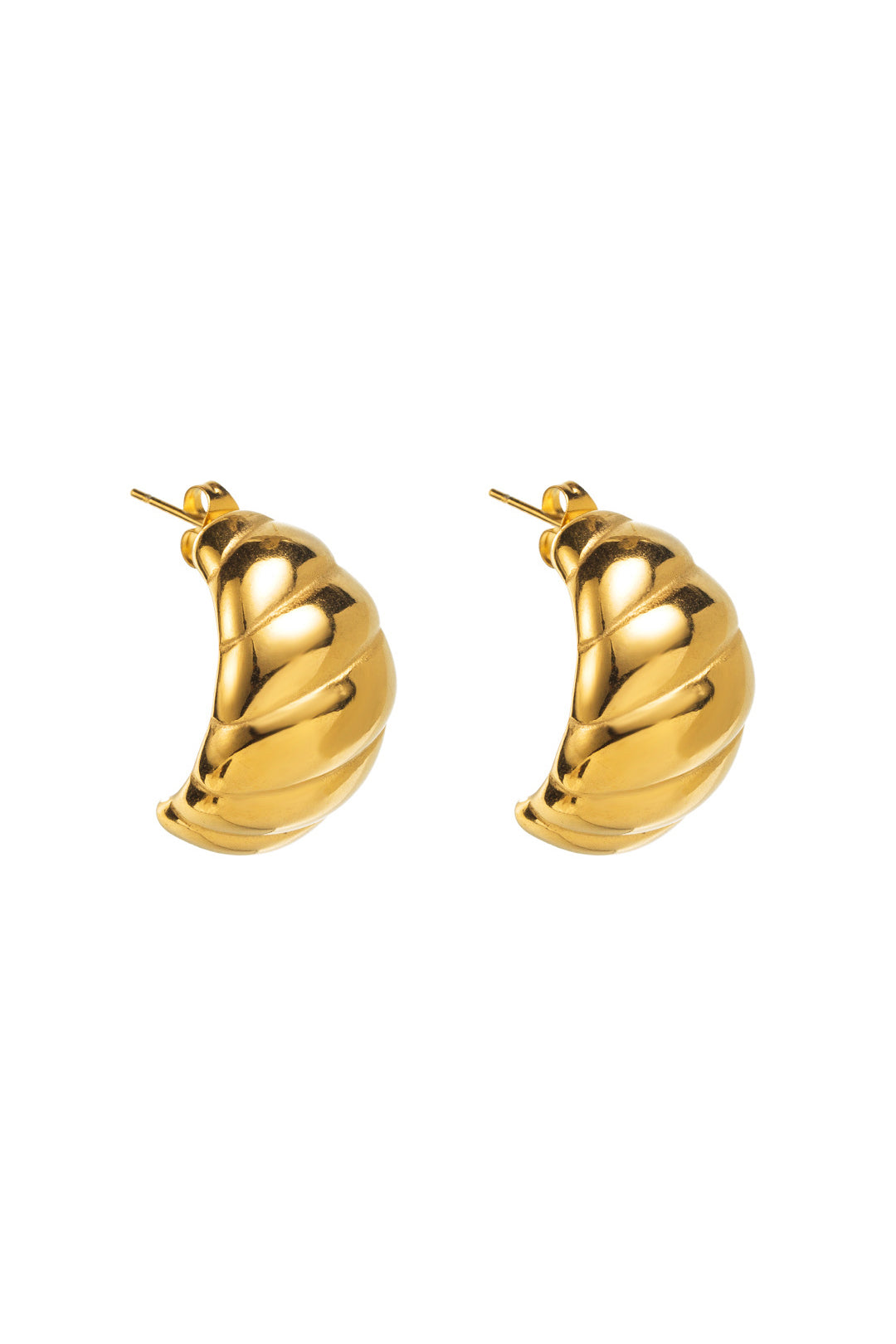 Spiral Texture Horn-shaped Earrings
