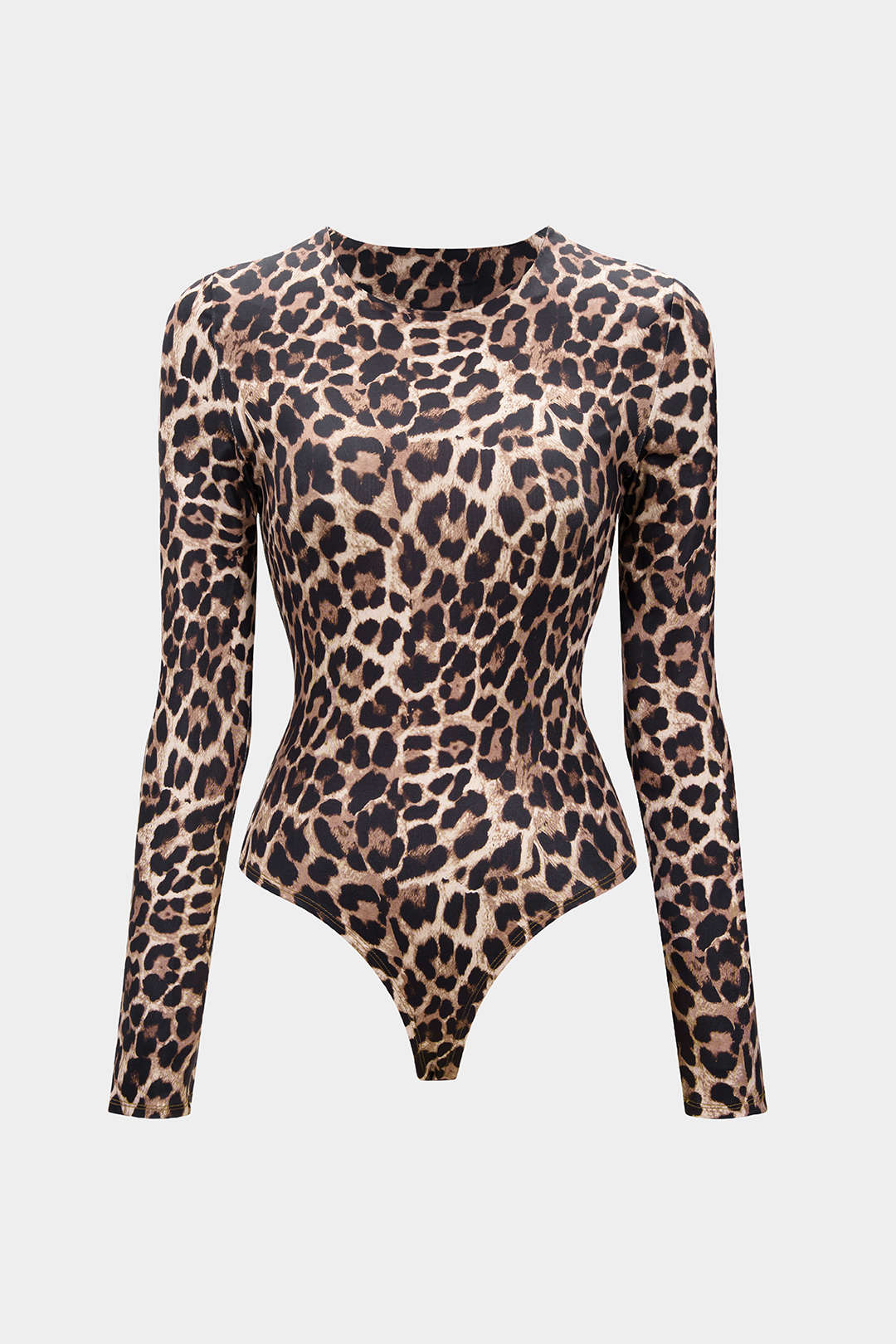 Leopard Print  Long Sleeve Bodysuit