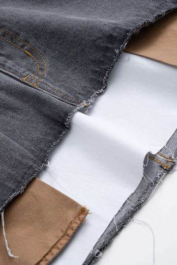 Denim Patchwork Mini Skirt