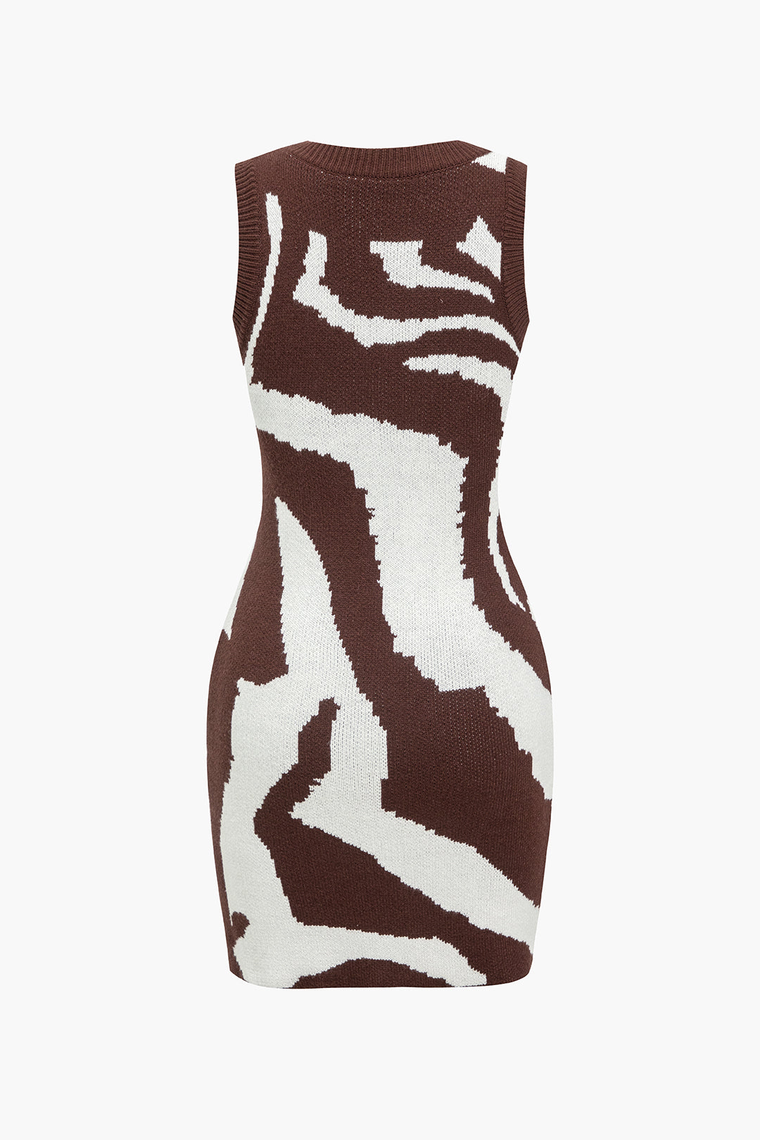 Zebra Print Tank Knit Mini Dress