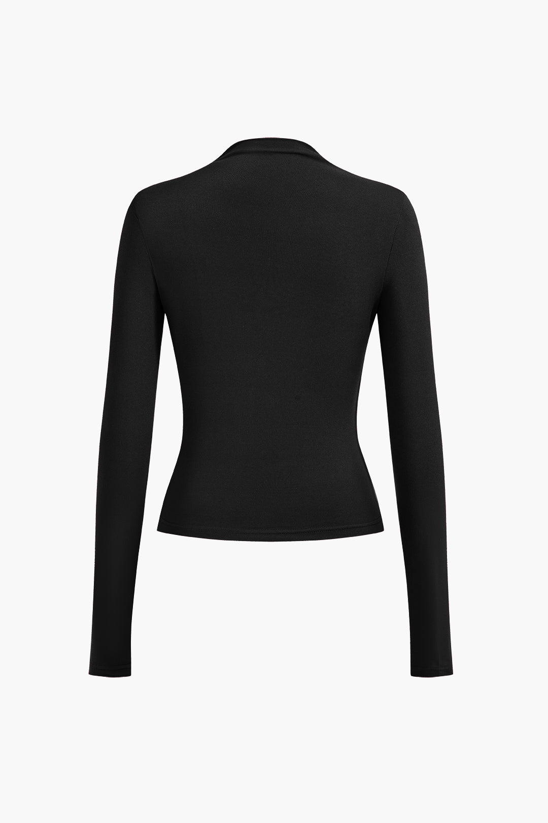 Mock neck Ruched Long Sleeve Top