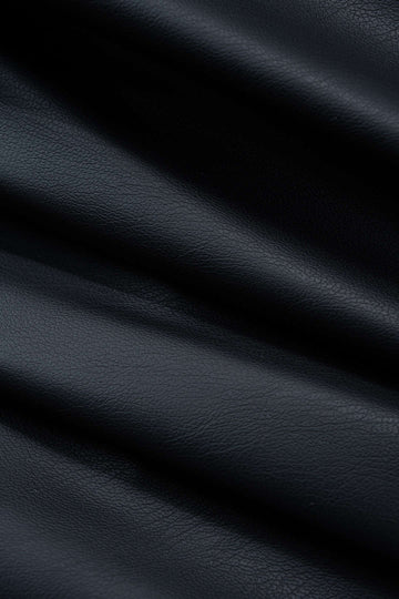 Faux Leather Zipper Ruched Strapless Sleeveless Mini Dress