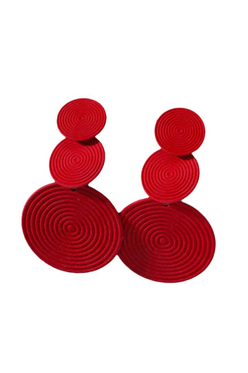 Layer Mosquito Coil Disc Earrings