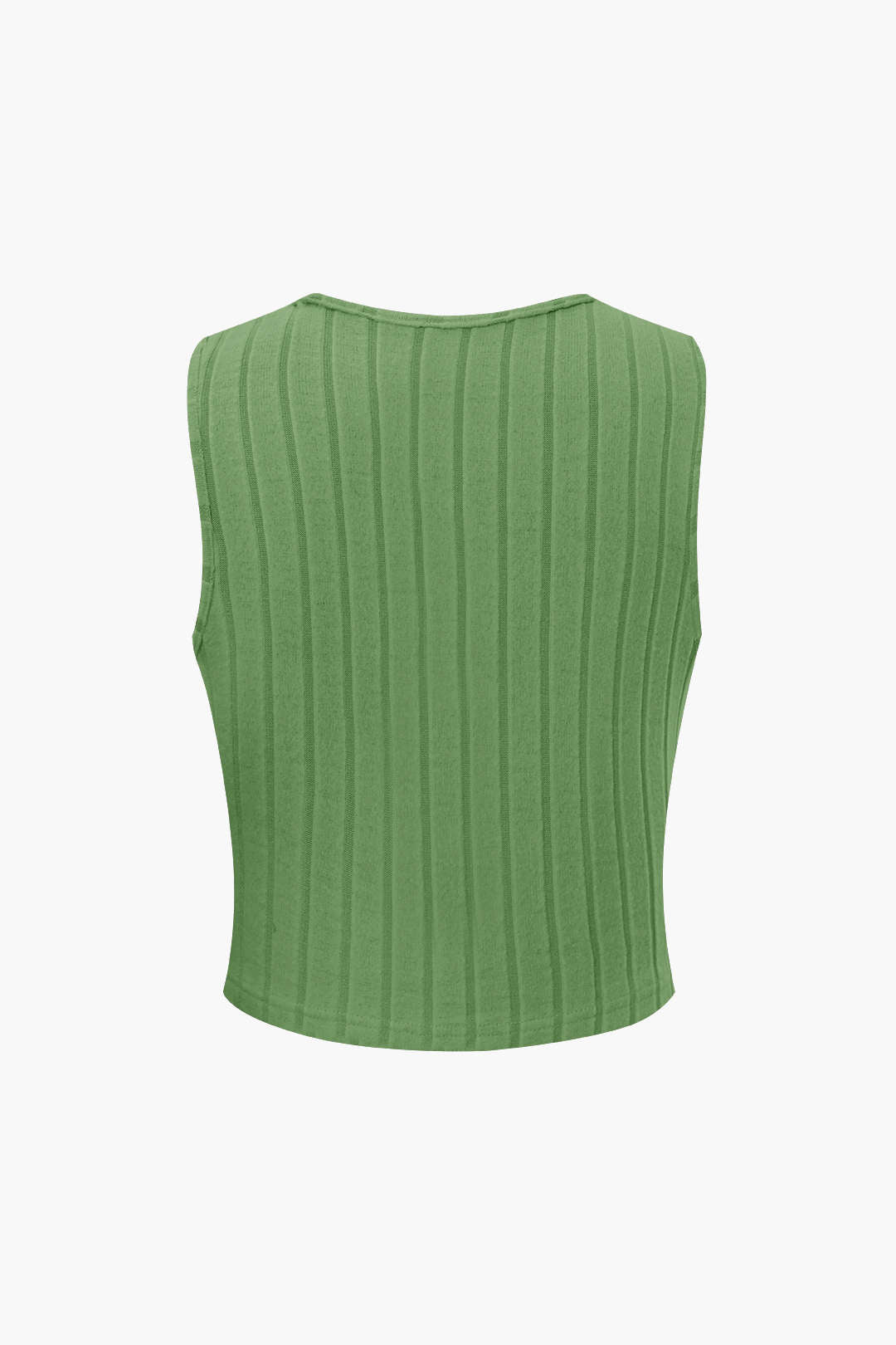 Basic solid strik tanktop og bukser med høj talje