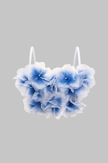 3D Floral Bustier Slip Cami Top