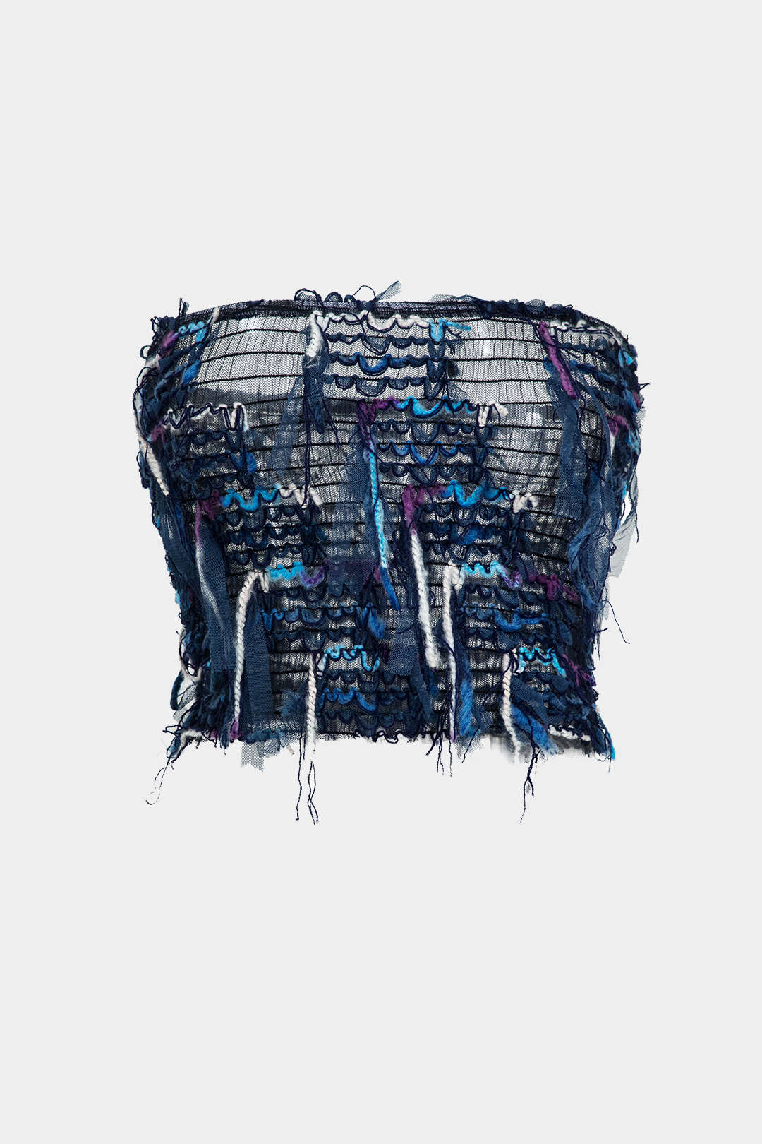 Fringe Mesh Tube Top