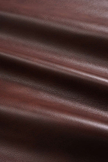 Faux Leather Patchwork Round Neck Long Sleeve Bodysuit