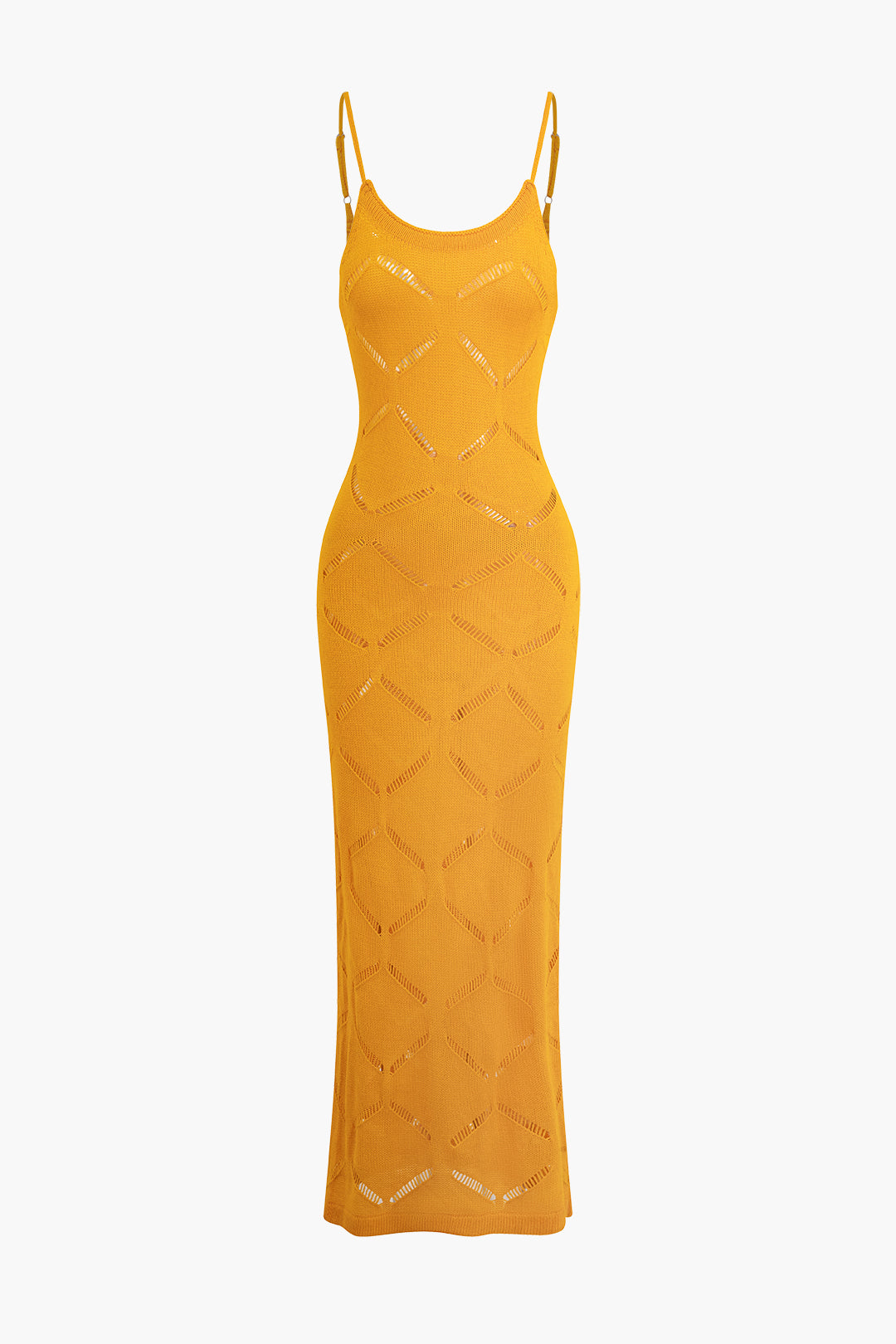 Geometric Knit Slip Maxi Dress