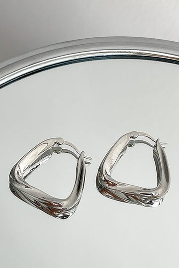 Geometric Design Hoop Earrings