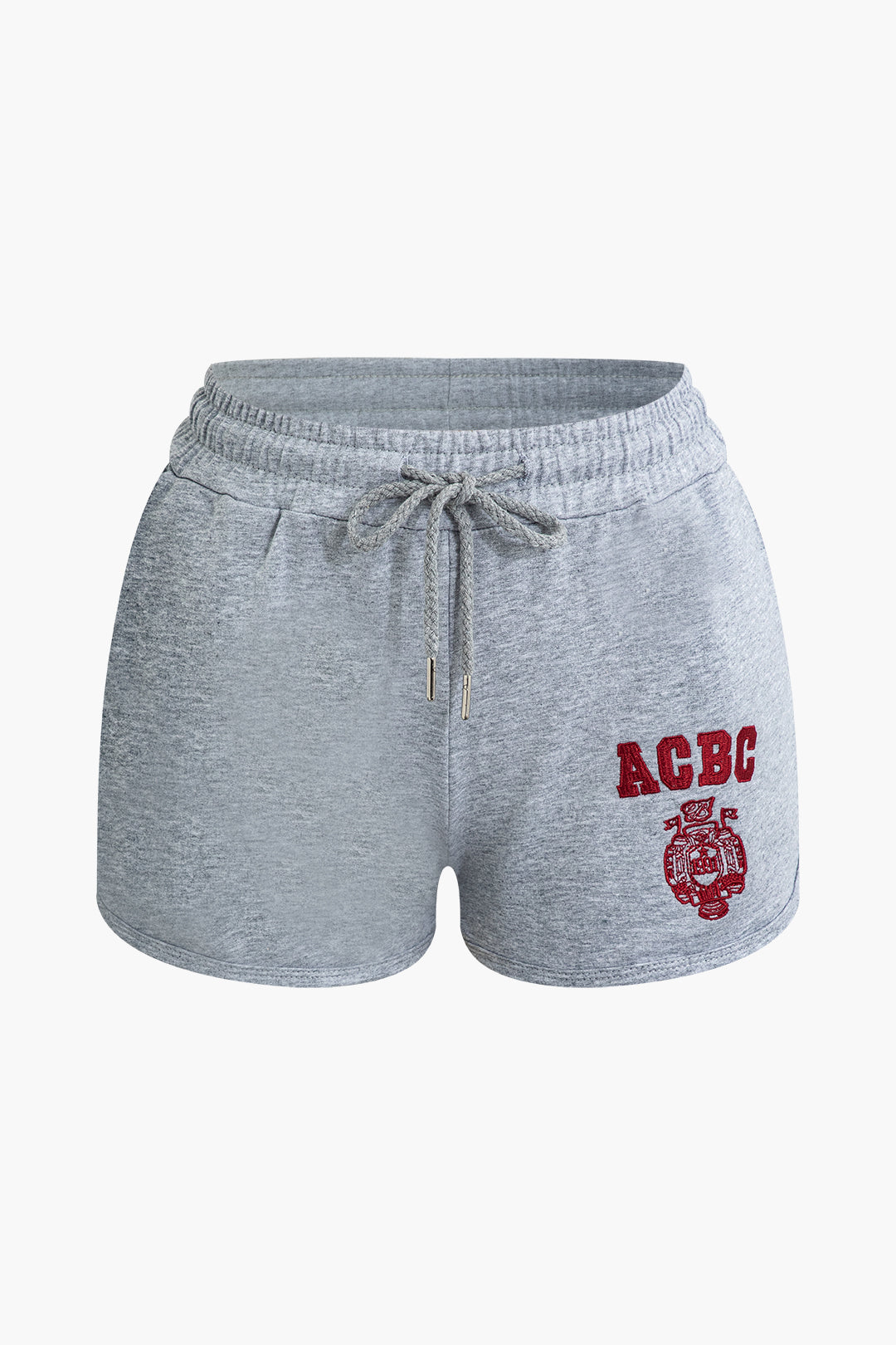 Letter Embroidery Drawstring Shorts