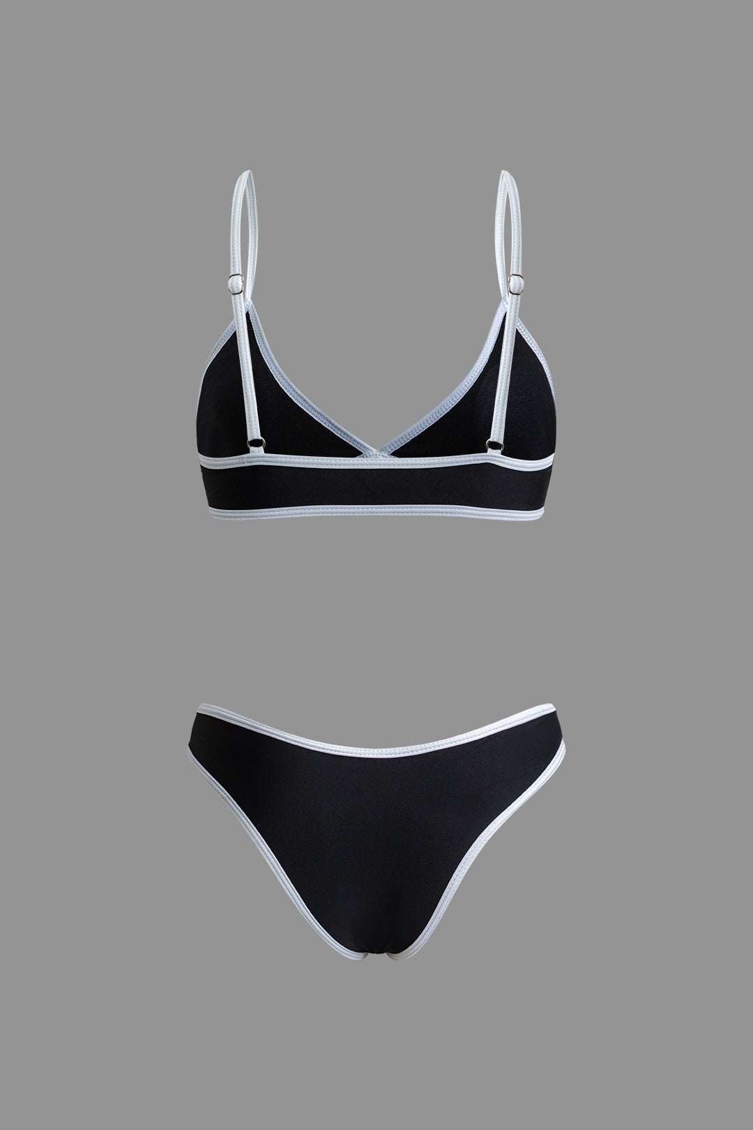 Contrast Trim Bikini Set