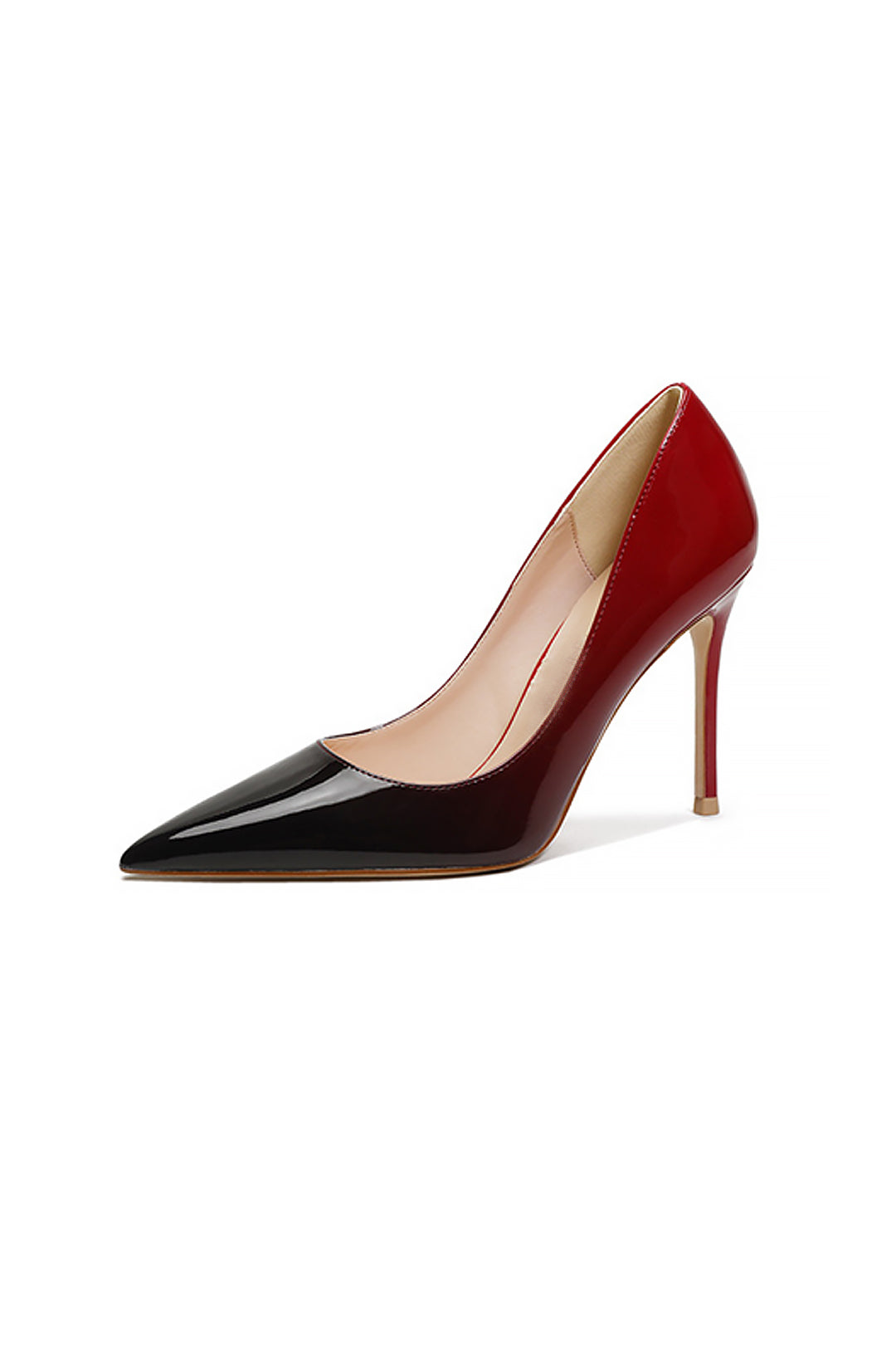 Gradient Patent Leather Pointed-toe High Heels