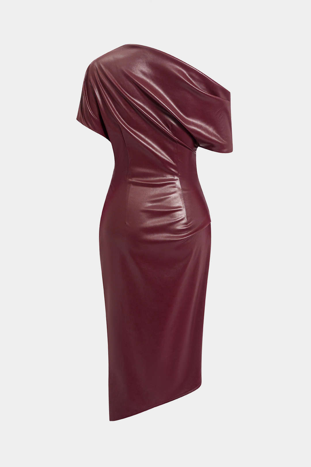 Asymétrique épaule fausse robe corporelle