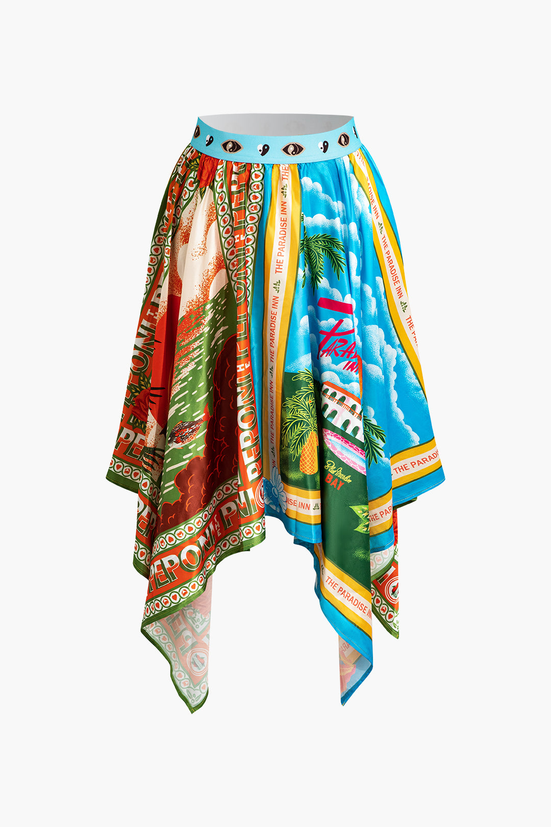 Print Asymmetrical Skirt