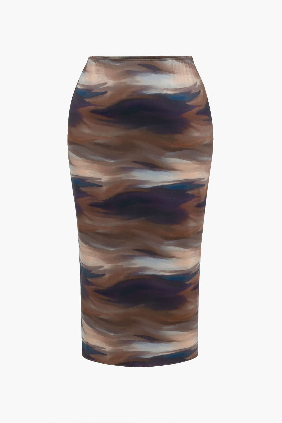 Plus Size Abstract Print Skirt